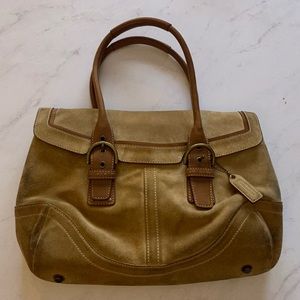 Coach Suede Satchel Purse